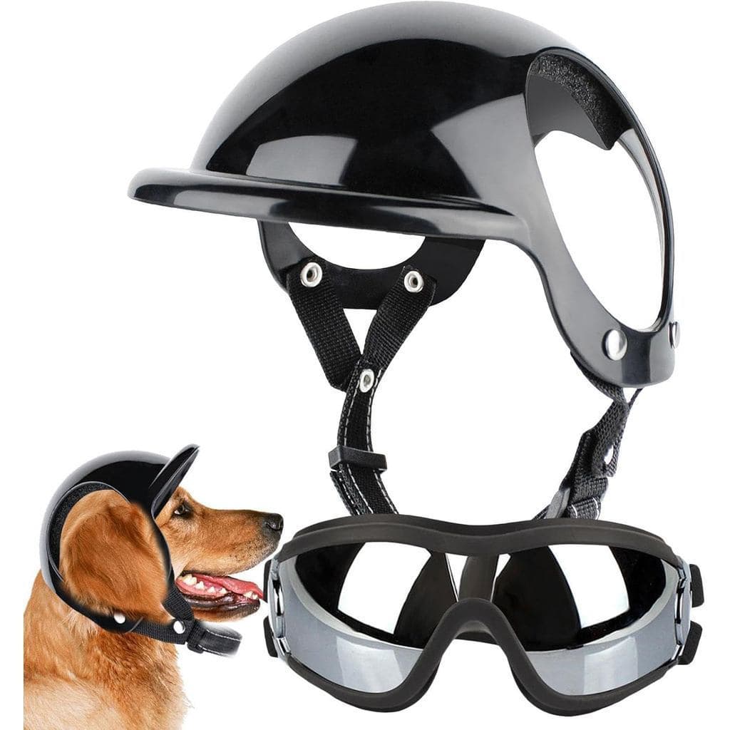 Óculos de proteção-óculos de sol-capacete - Capacete ajustável, respirável e com proteção abdominal, e óculos de proteçã