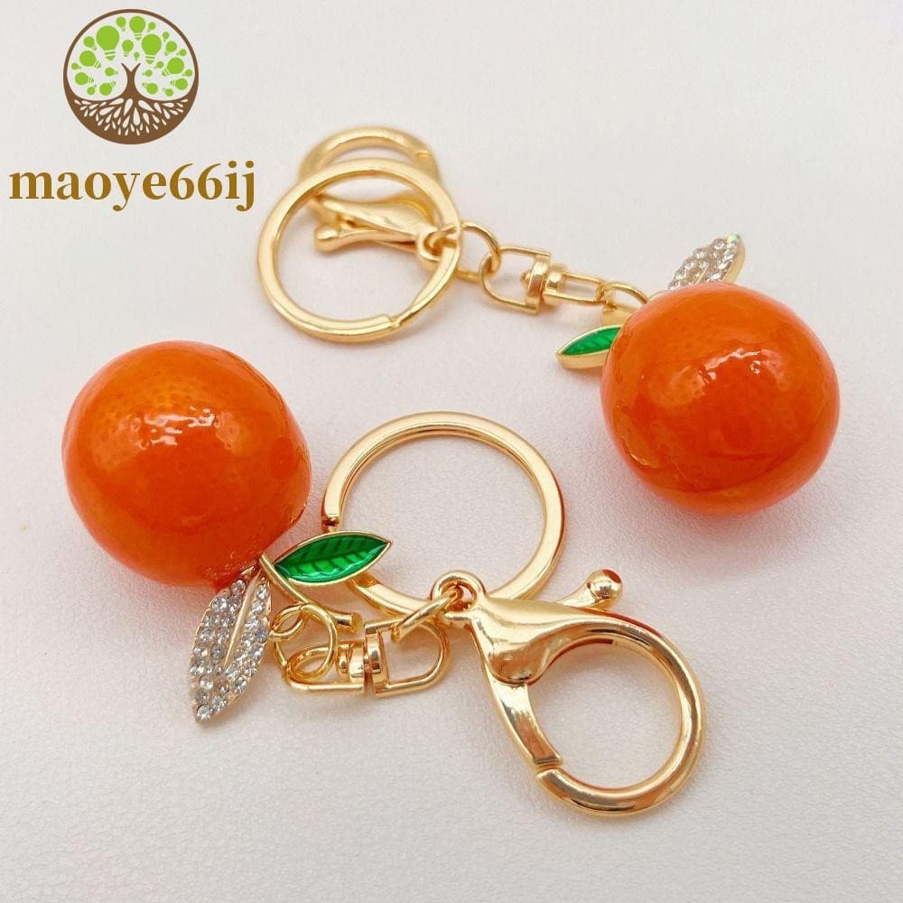 MAOYE66 Chaveiro Laranja , Ornamentos De Artesanato 3D Simulação Pingente Encantos Fofos Criativos Requintados