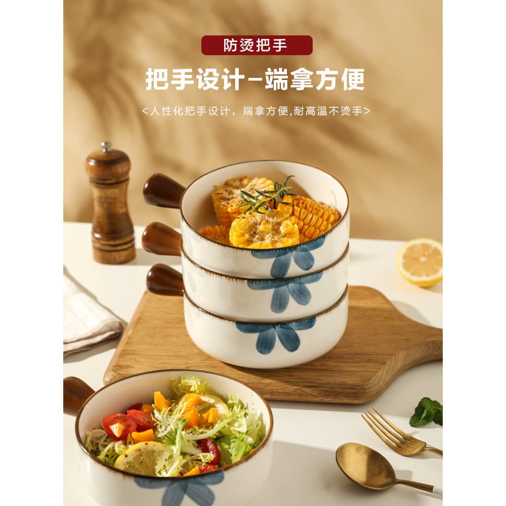 Sheli Molan estilo japonês alça tigela doméstica especialmente bonita tigela de sopa de cerâmica Ramen tigela de arroz a