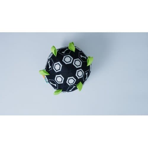 Bola Pelucia Com Sino Brinquedo Pet Estimulacao Sons Diversao Preta