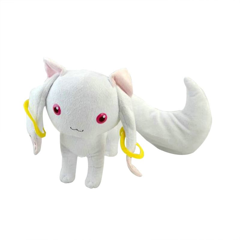Brinquedo de Pelúcia Puella Magi Madoka Magica Magic Kyubey 9" 23cm Qbay Cat, Boneca Macia para Crianças e Meninas