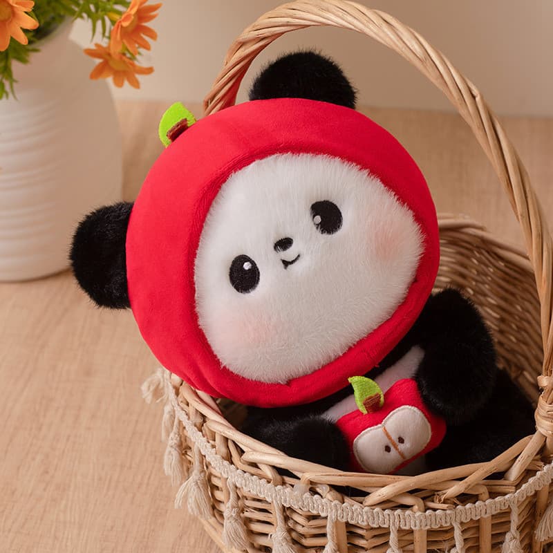 Bonito Ducky Fruta Panda Pingente Saco Decoração Auspicioso Boneca De Pelúcia Ornamento De Mesa Presente Para Menina