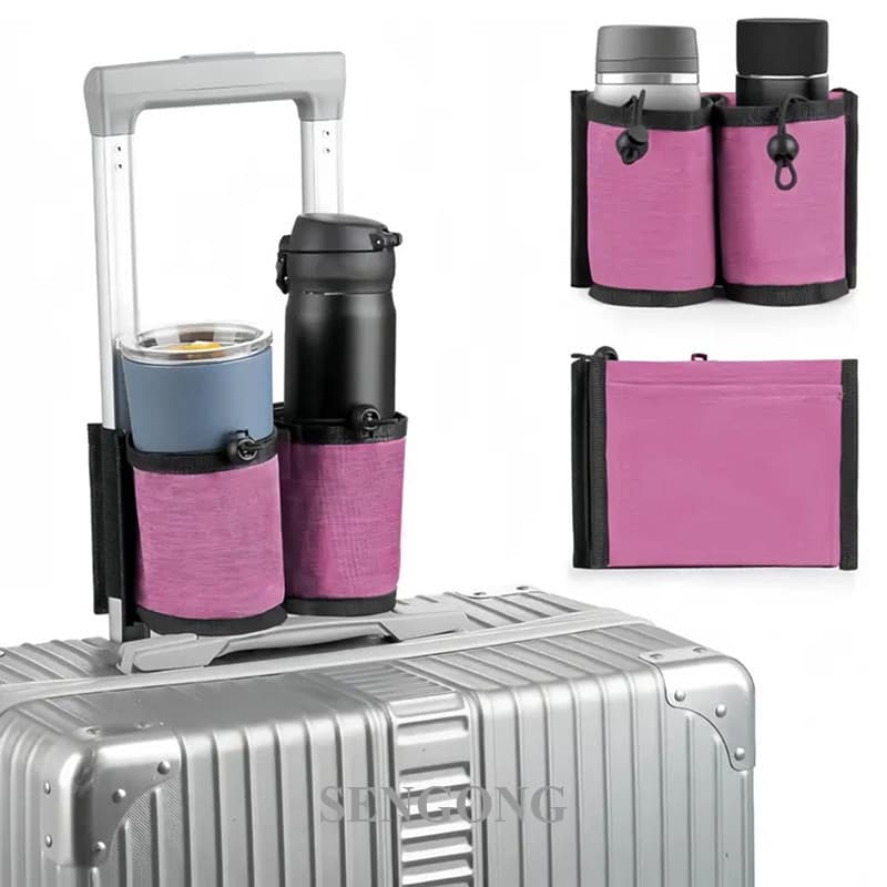 SENGONG Universal Bagagem Suporte De Copo De Viagem Bolsa Portátil Bebida Clássico Para Garrafa De Acessório De Viajante