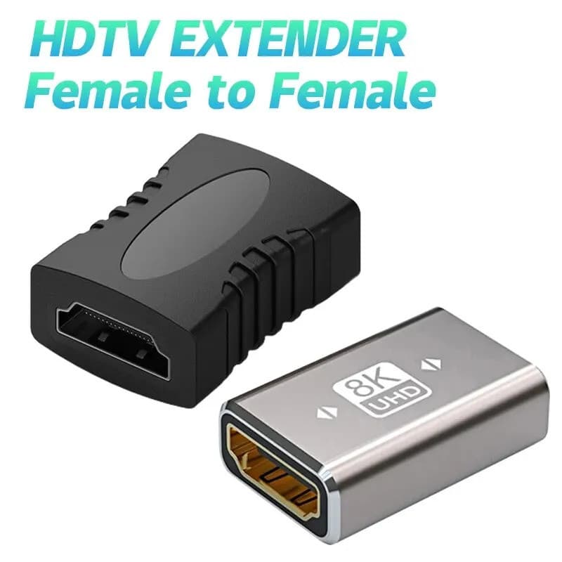 1-6PCS Extensor HDTV 4K Conversor Fêmea para Fêmea Cabo de Extensão HD 1080 Adaptador para Monitor, Display, Laptop
