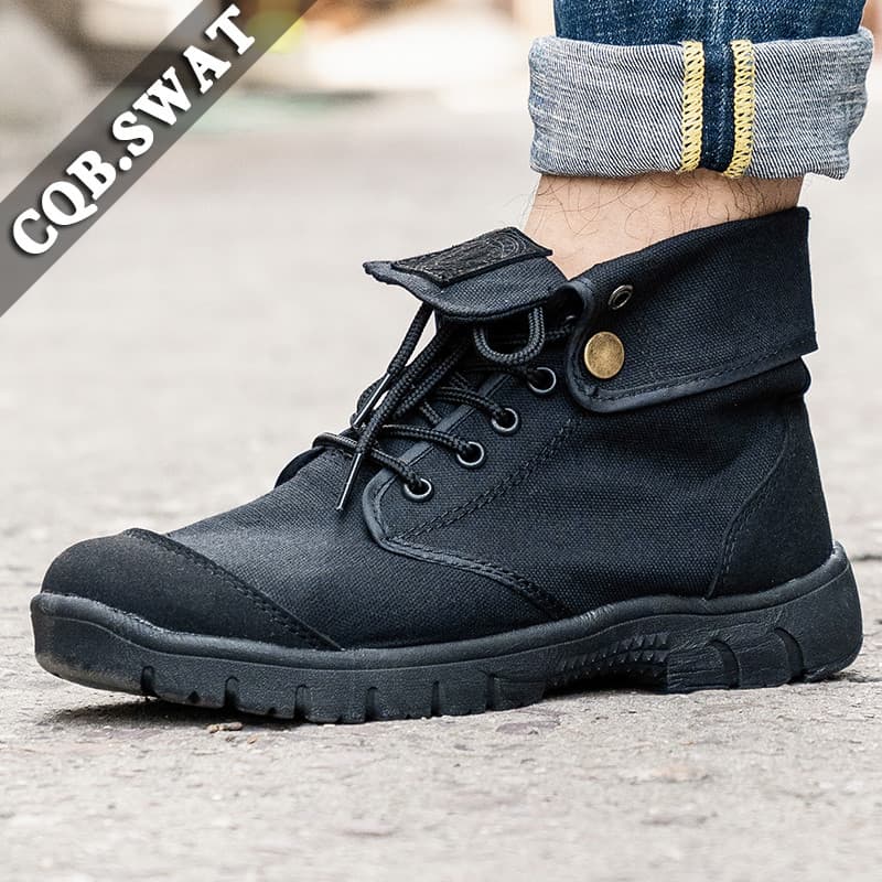 Verão respirável Martin botas casal de alta qualidade botas ruibarbo botas gerais lona moda sapatos dobráveis casuais sa