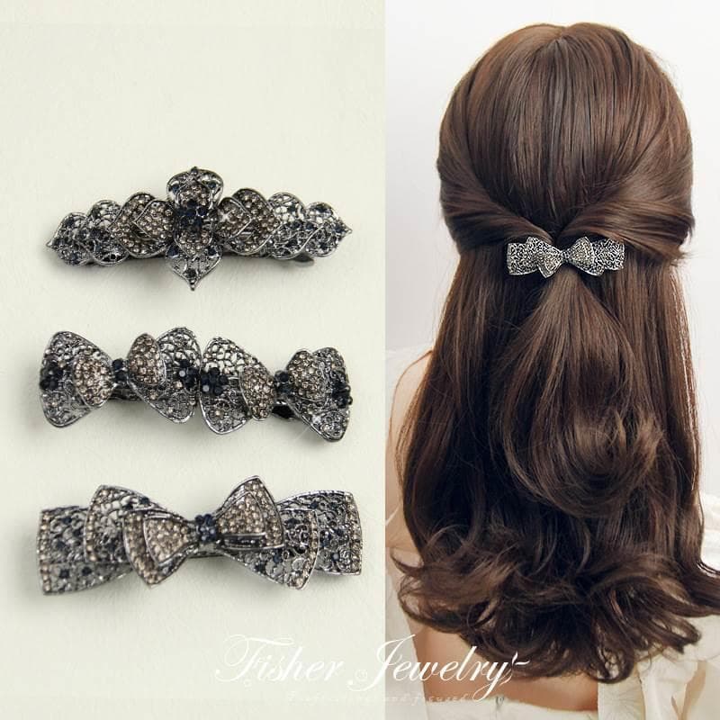 Cristal hairpin adulto cocar arco feminino cabeça traseira mãe hairpin elegante High-End Horizontal clipe grande primave