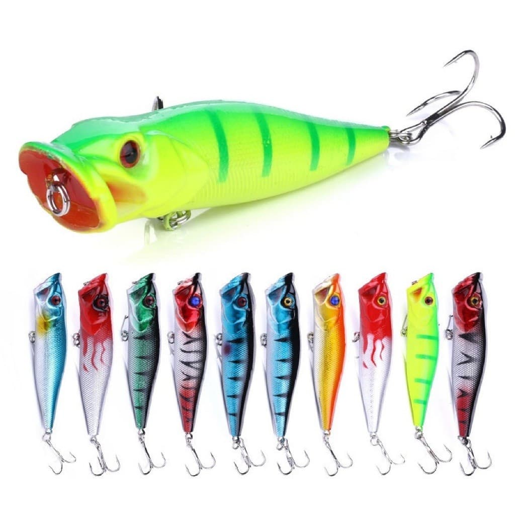 Isca Artificial Popper Superfície Tucunaré Traíra Robalo Água Salgada
