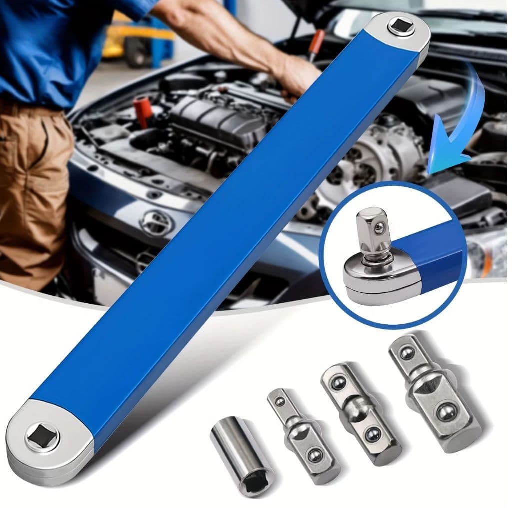 Kit De Extensão De Braço De Chave Catraca De Aço Carbono Para Ferramentas De Reparo Automotivo Em Espaços Estreitos
