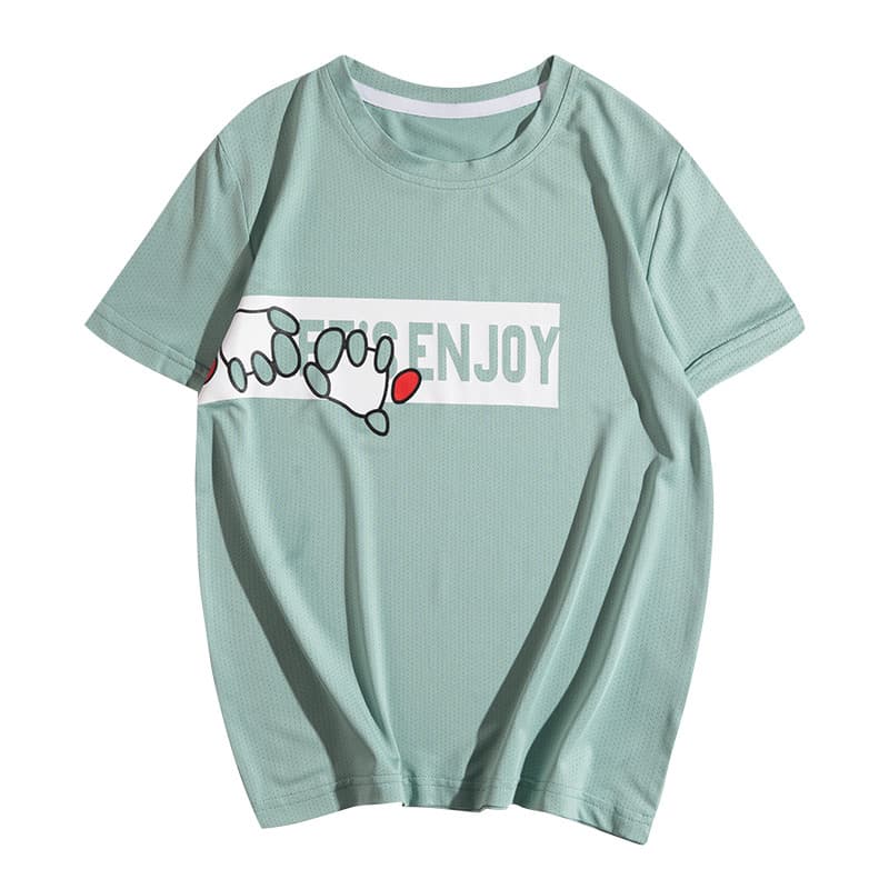 GILE meninos de secagem rápida de manga curta meninos verão fino camiseta infantil malha respirável solto grandes crianç