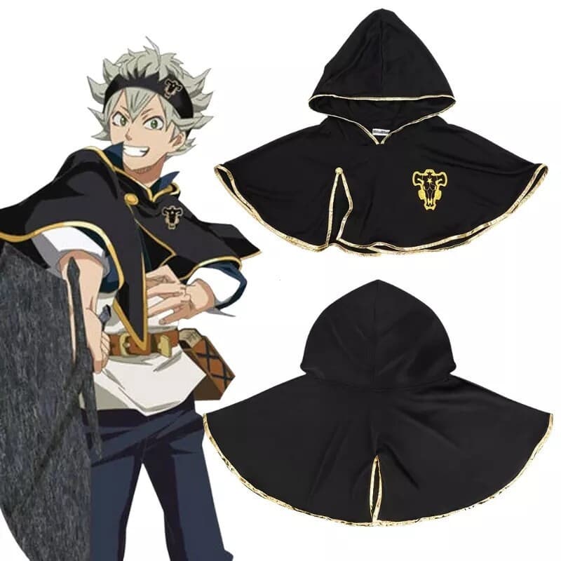 Capa Preta Asta Cosplay com Capuz Anime Halloween (Faixa de Cabelo) VEPE