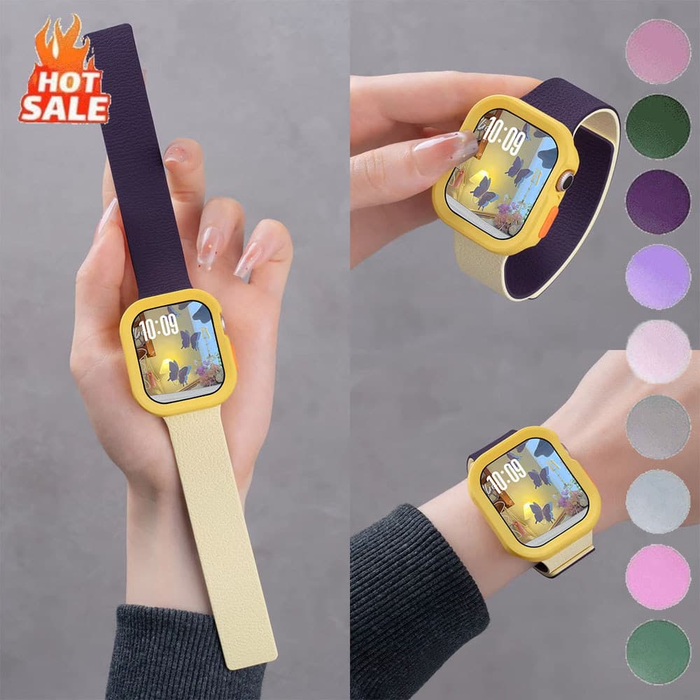 Pulseira Magnética + Capa Para Apple Watch Série 11 10 9 8 7 6 Ultra 2 SE3 49 46 44 45 42 38 40mm