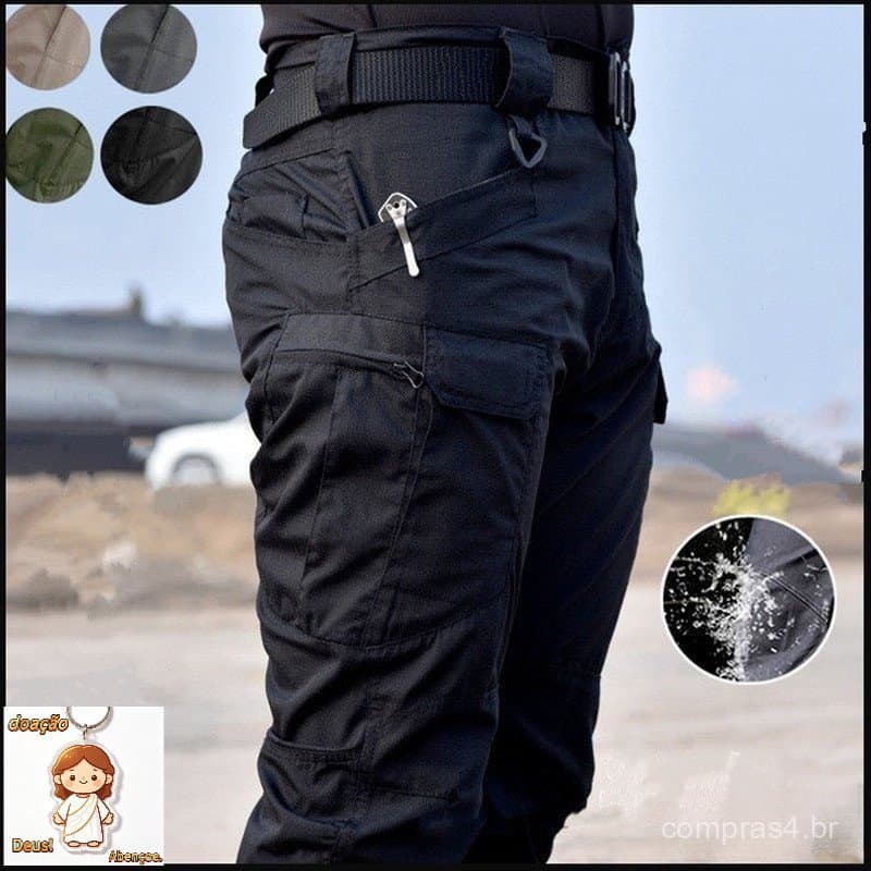 Calças Cargo Masculinas de Alta Qualidade Novas Calças Táticas Militares Impermeáveis Calças de Camuflagem para Esportes