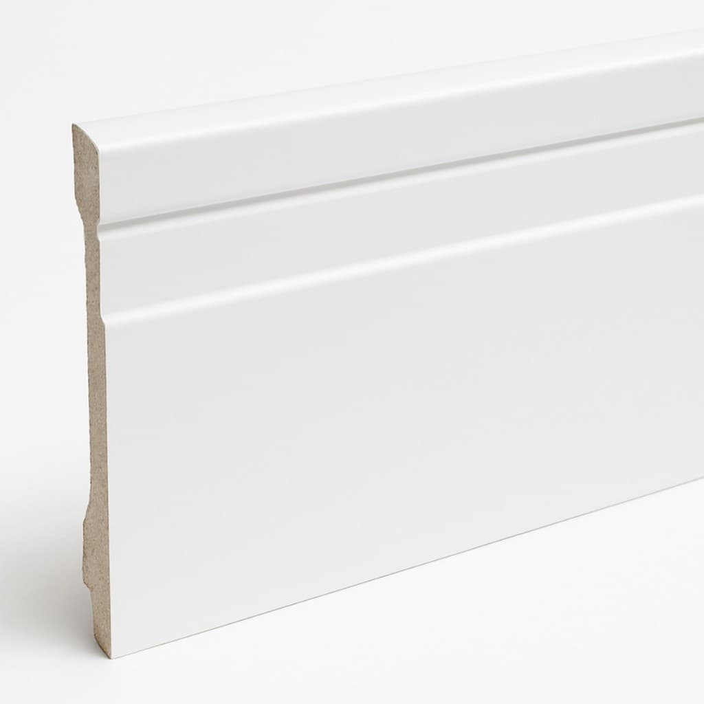 Kit 10 Unidades Rodapé Poliestireno Branco 10cm 90cm Rende 9m Durável Lavável Elegante Melhor Acabamento