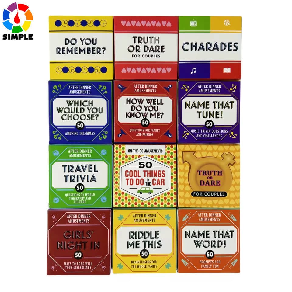 Truth or Dare Card Game,How Well Do You Know Me,Name That Tune Word,Riddle Me This,Girls Night In Drinking Game