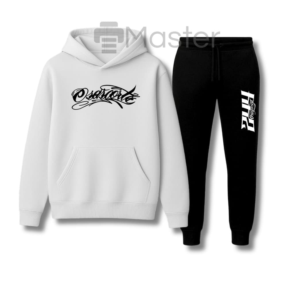 Conjunto Moletom Canguru Osascorte Calça 244 Moto Grau Casaco Motoqueiro