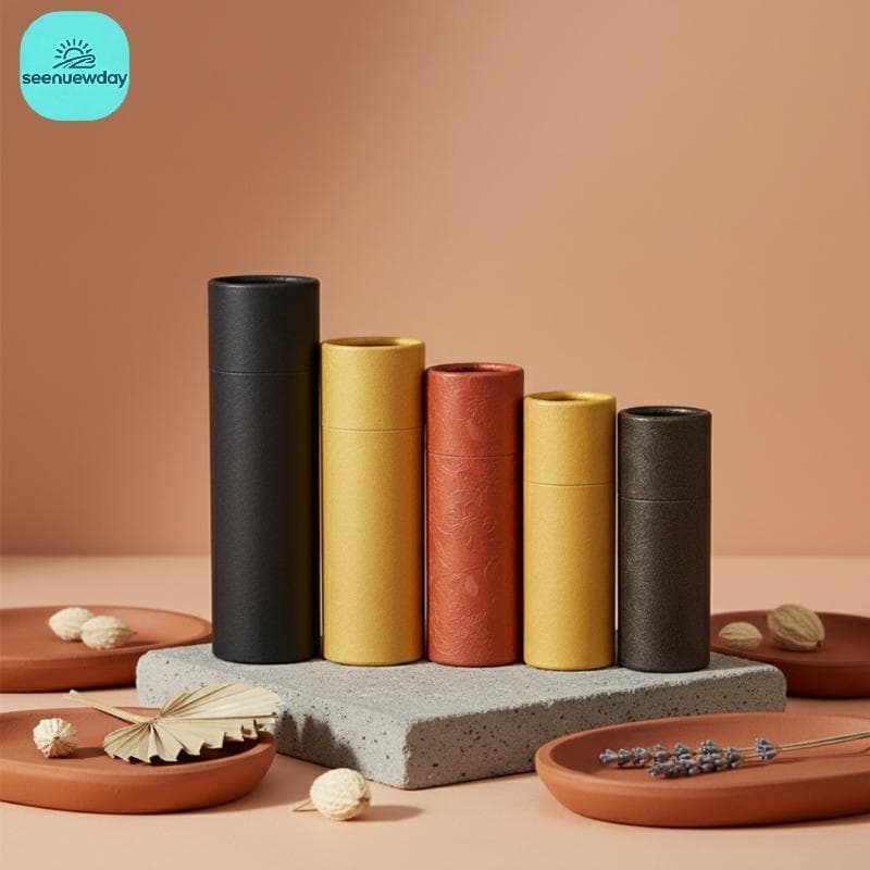 [seenuewday] Tubo De Cilindro De Papel Kraft Para Garrafas 10ml 20ml 30ml Frasco De Paaging Reciclável Viagens Ou Uso Do