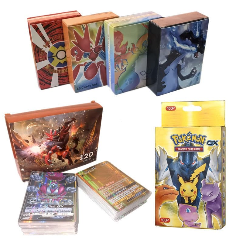 60-100 cartas Pokémon em inglês Vmax EX GX MEGA TRA, jogo de cartas de energia especial, pacote de coleção de batalha, B