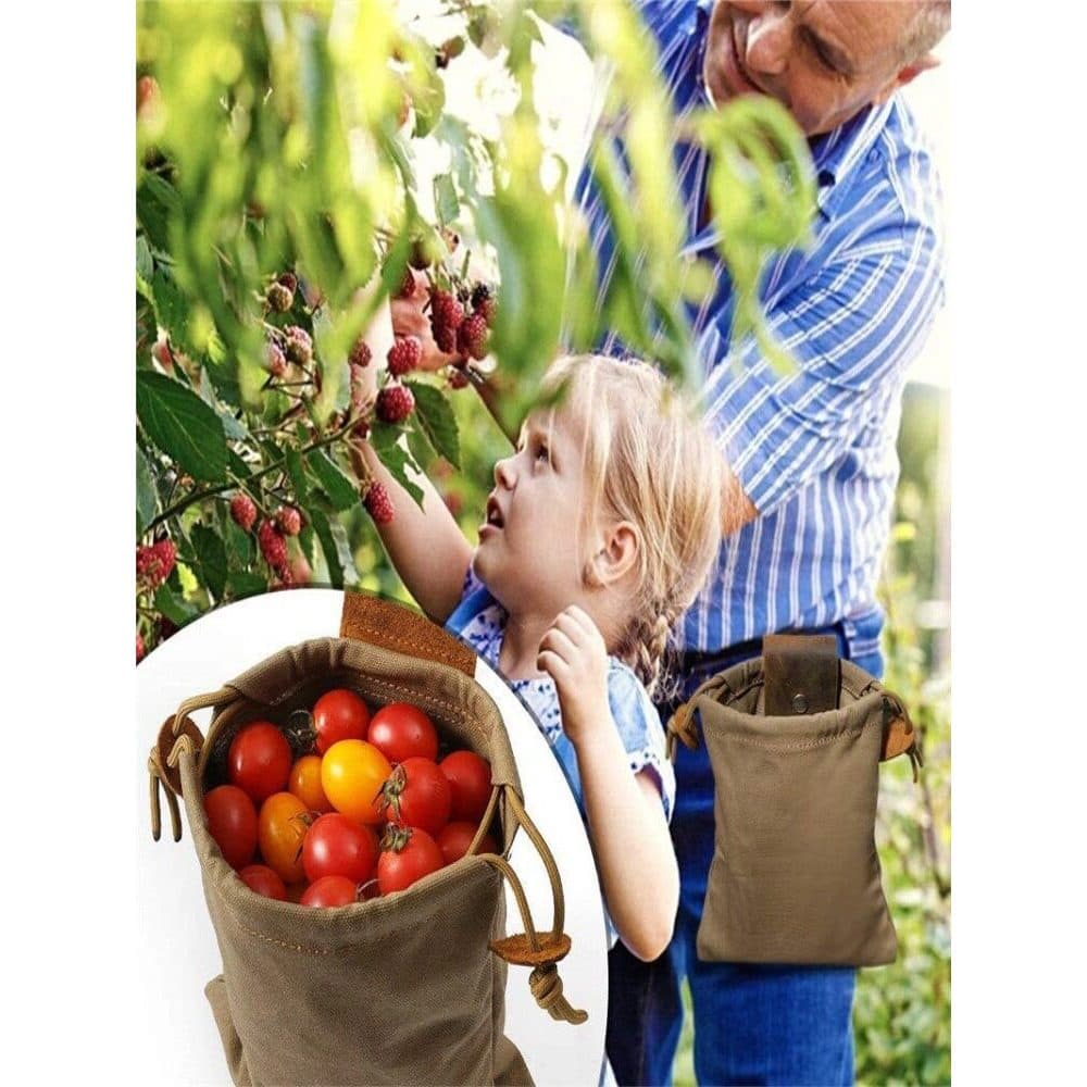Saco de forrageamento do plutônio ao ar livre saco de colheita de frutas cintura pendurado ferramenta saco de cintura sa