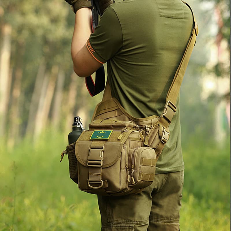 Bolsa de ombro guardião bolsa mensageiro masculina SLR câmera bolsa esportes ao ar livre tático multifuncional grande bo