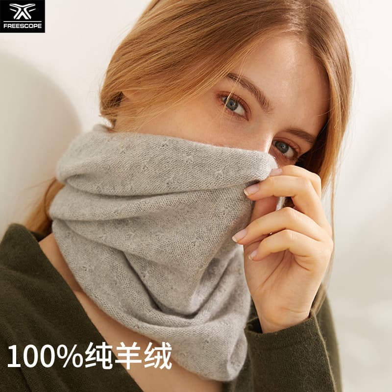 Outono inverno puro Cashmere babador masculino feminino cor sólida pescoço capa quente proteção facial cachecol de malha