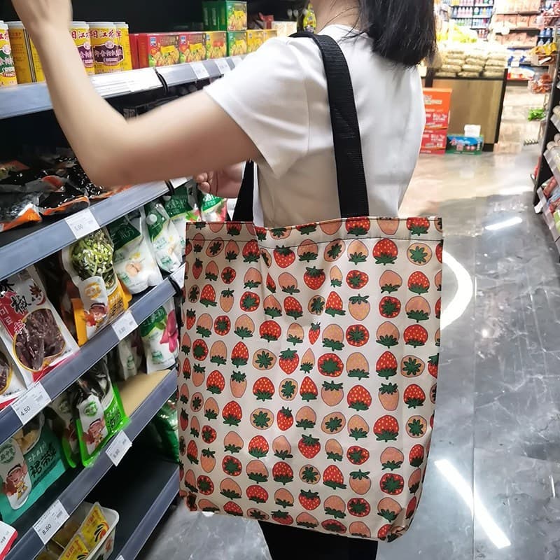 Grosso impermeável dobrável impresso Eco-Friendly saco com zíper saco de compras saco de armazenamento de supermercado p