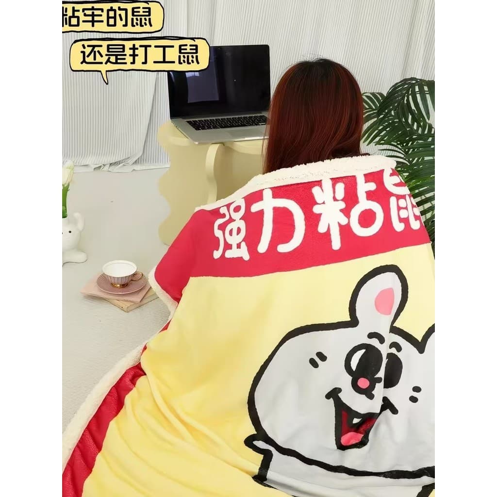 Rato e Meiji mercadoria forte pegajoso mouse placa cobertor capa cobertor de ar condicionado cobertor inverno Nap Blan