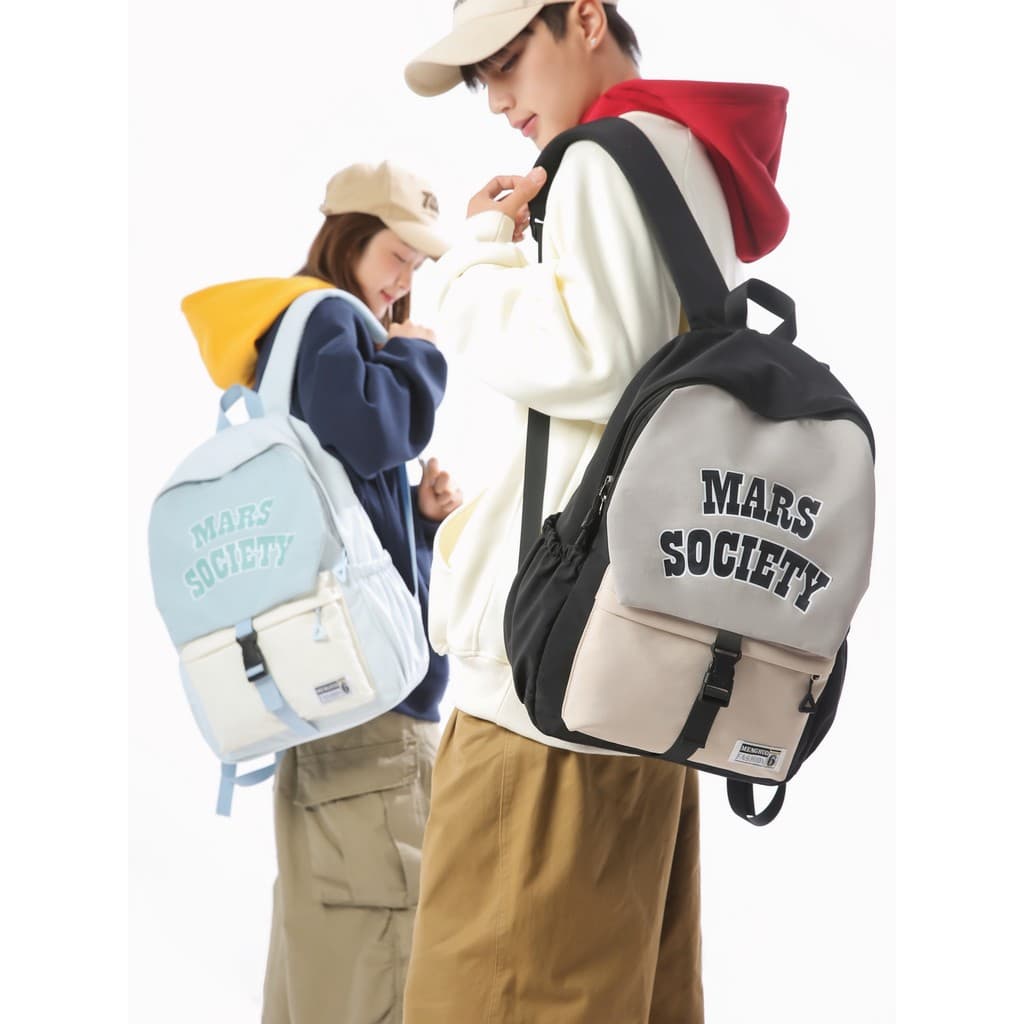 Mochila masculina estudantes do ensino médio correspondência de cores inglês mochila de grande capacidade leve redução d