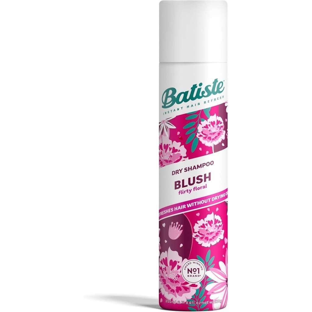 Shampoo Seco Batiste na cor Blush 350ml, Fragrância Floral e Charmosa, Spray sem Enxágue para Refrescar o Cabelo entre a
