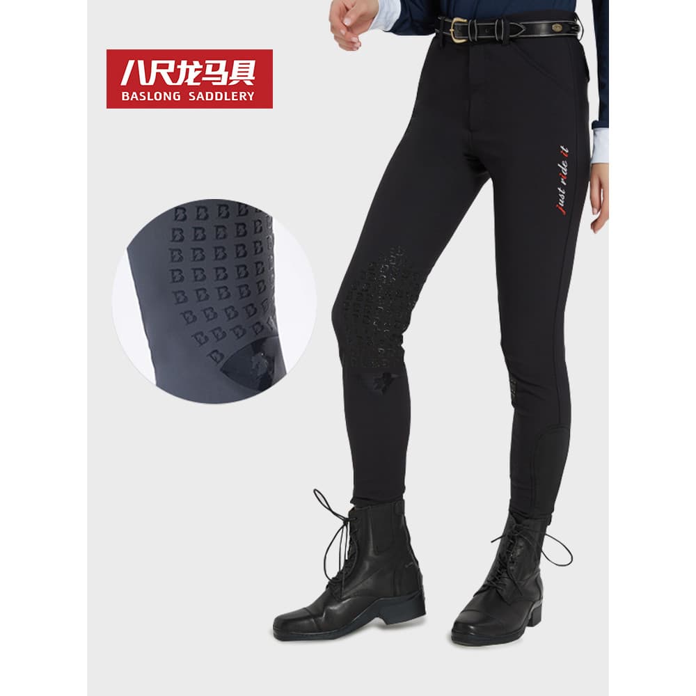 Calças equestres Semi-Silicone calças de ciclismo meninos meninas crianças ciclismo alta elástica antiderrapante calças