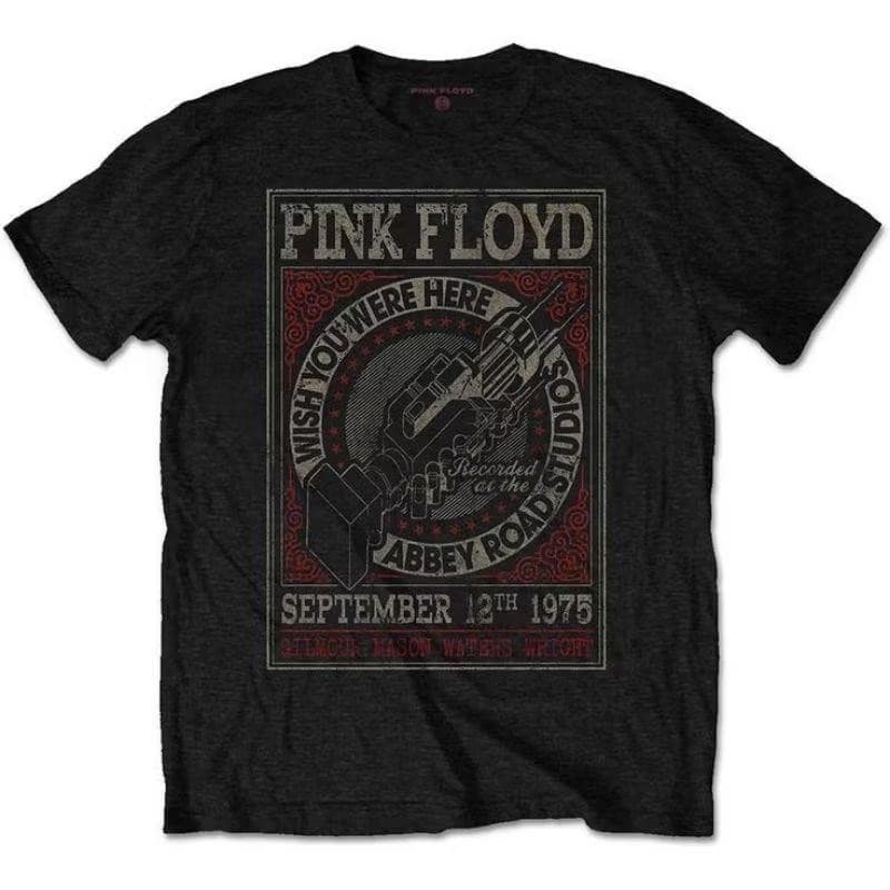 Camisa Camiseta com estampa da banda de rock Pink floyd 1975  (100%algodão)