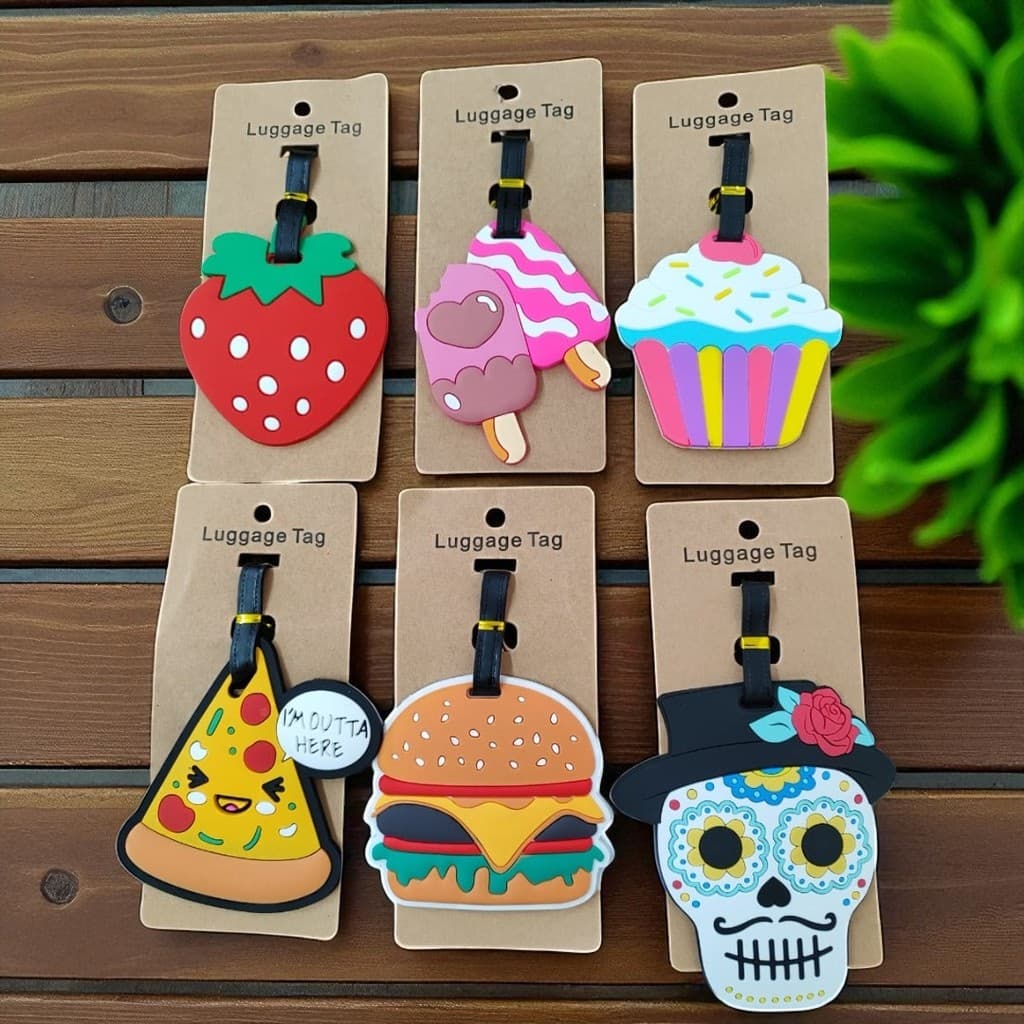 Kit 2 Tags de Bagagem Premium em Silicone | Identificador de Mala de Viagem Resistente, Elegante e Durável