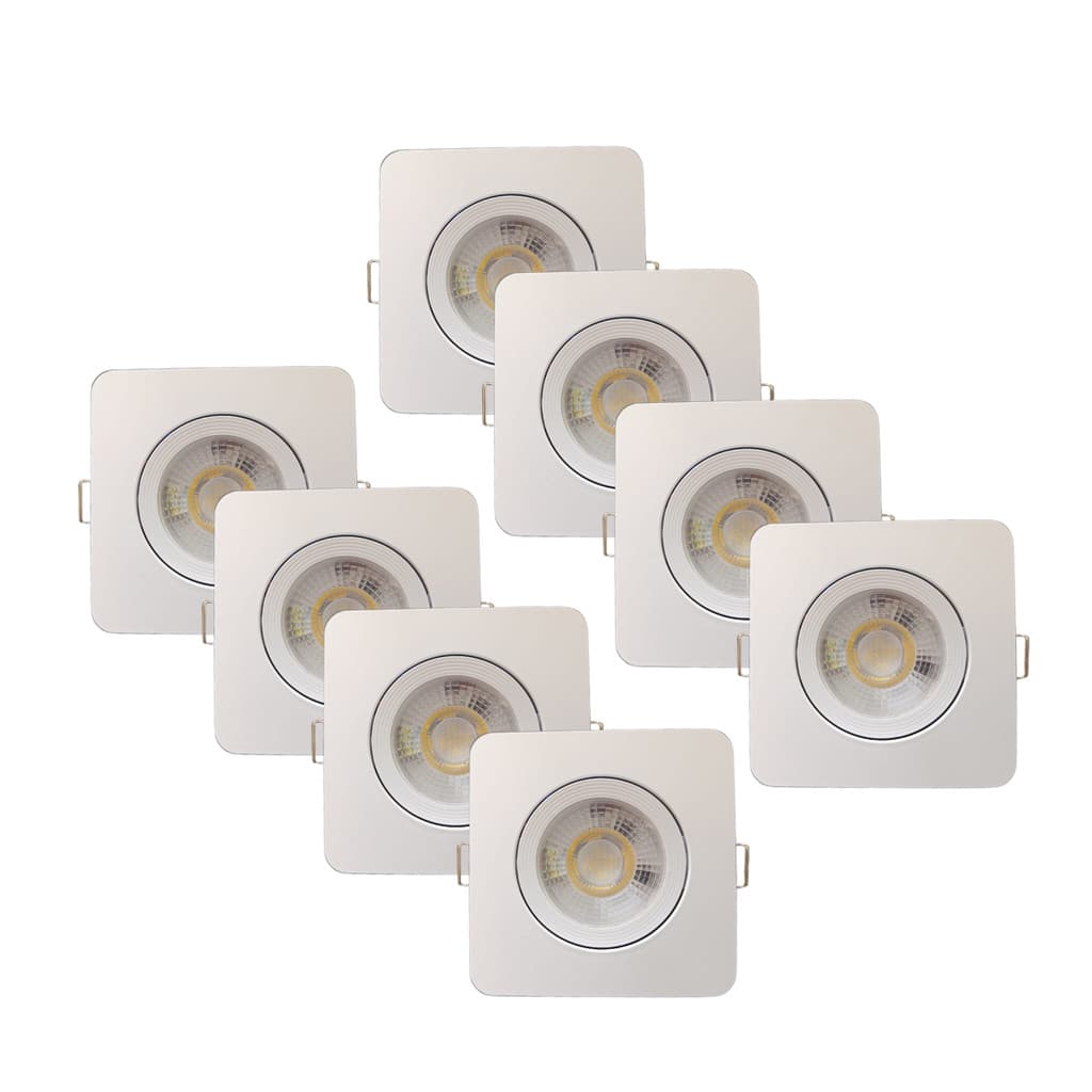 LUMINÁRIA SPOT DE EMBUTIR SUPERSLIM BRANCO 5w 6500K-KIT C/8 UNIDADES