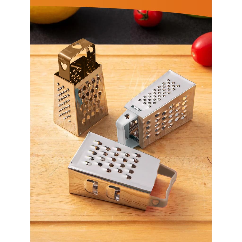 Mini Ralador Cozinha Em Aço Inox 4 Faces 7cm Moedor de Alho Tempeiro Nano Shop