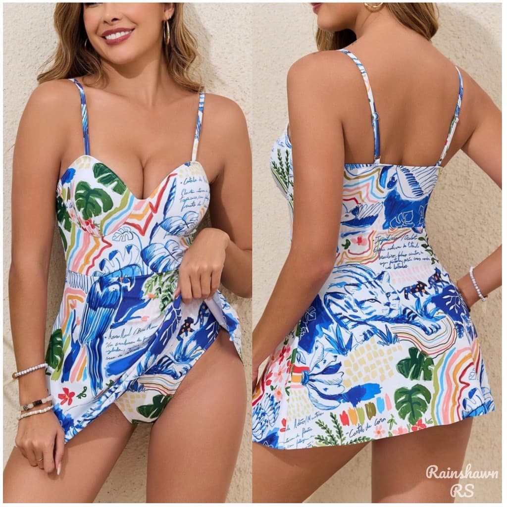 Flores Senhoras Praia Saia Maiô Senhoras Moda Praia Vestido Praia Maio Feminino Praia Maio Natação Roupa De Banho