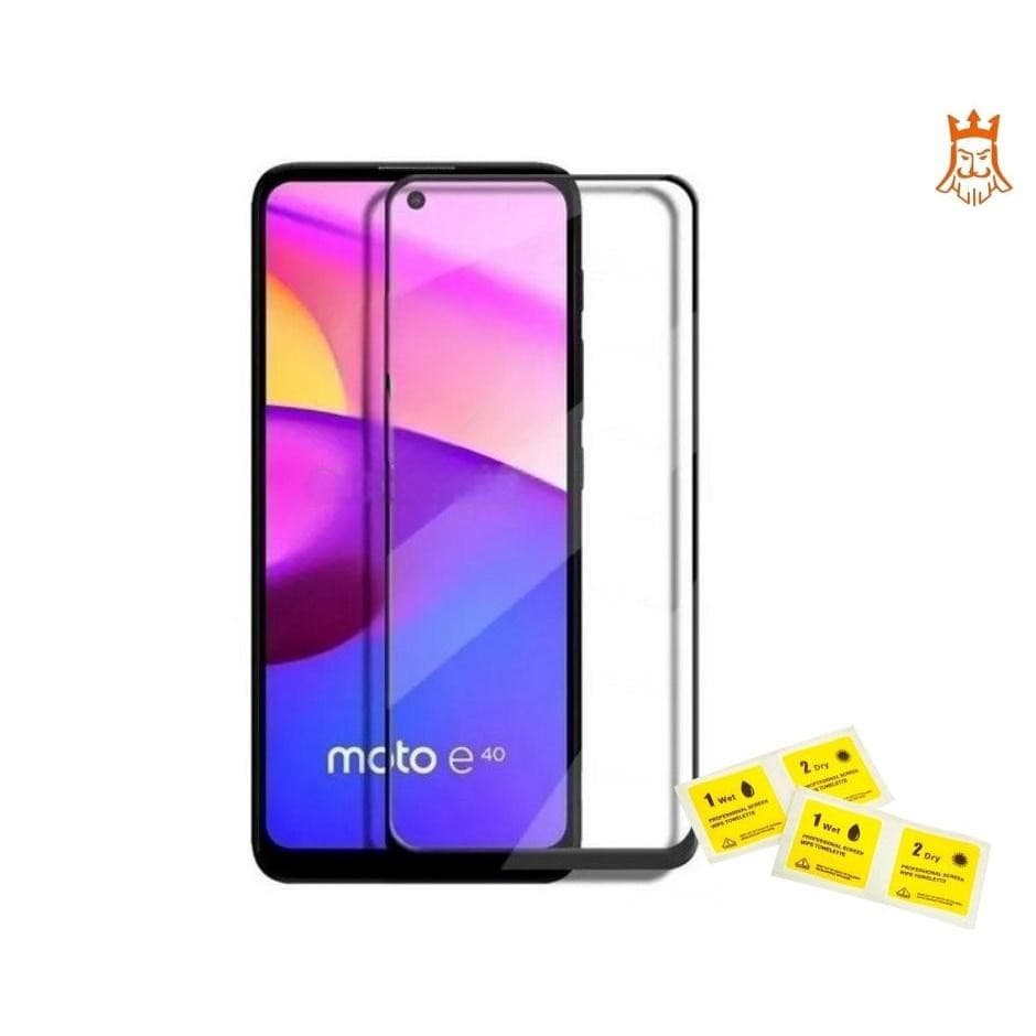 PELÍCULA 3D 9D full Cover Proteção de Tela Vidro Temperado PARA MOTO E20/E30/E40 - Película de Vidro