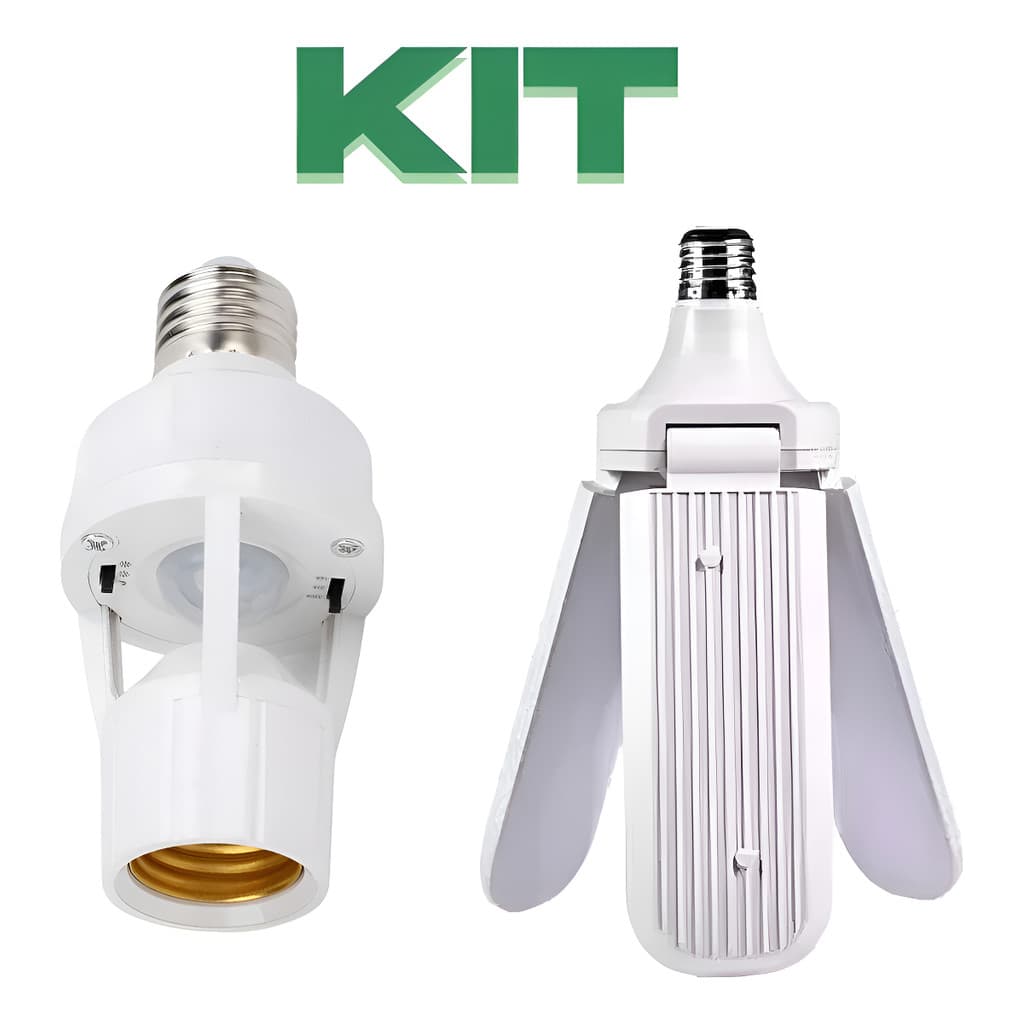 Kit 1 Soquete Sensor + 1 Lampada Petala