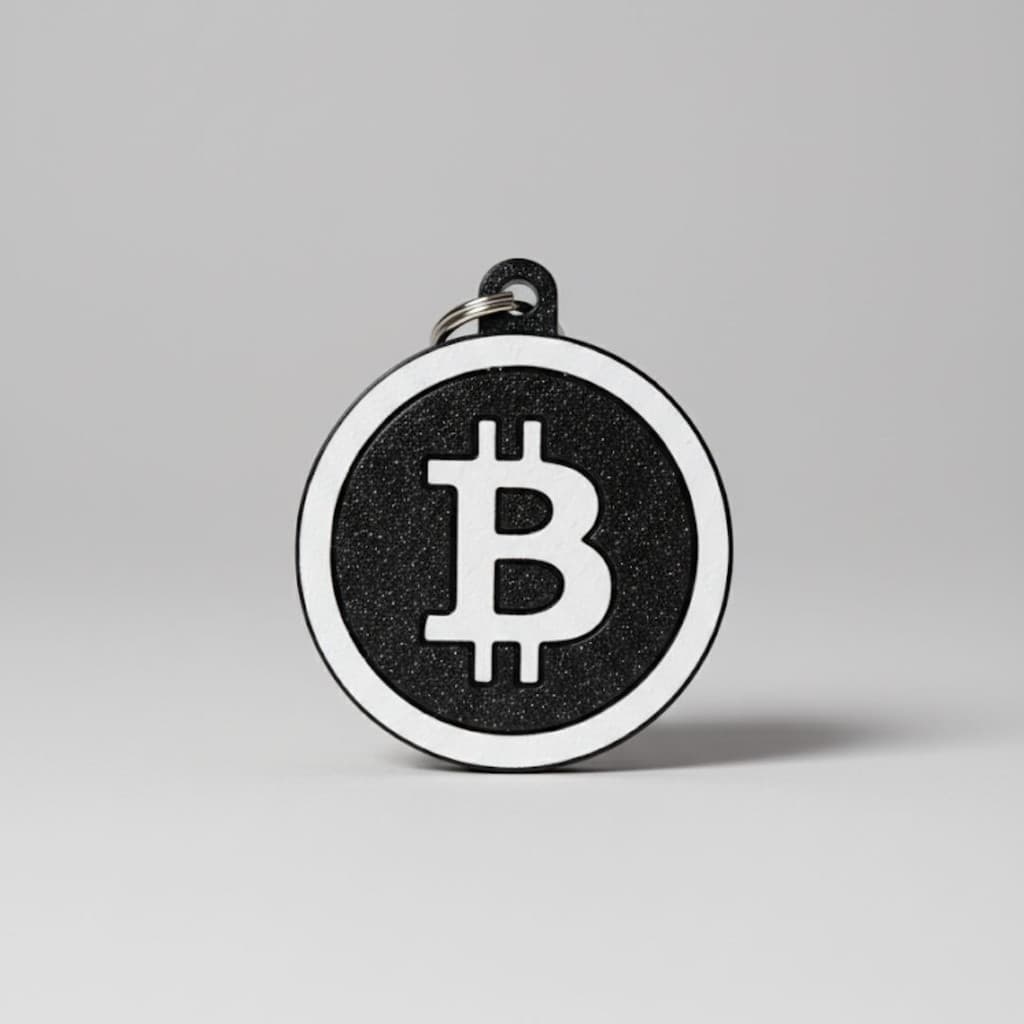 Chaveiro Logo Marca Bitcoin Gamer Geek Colecionável Detalhado Crypto Accessory