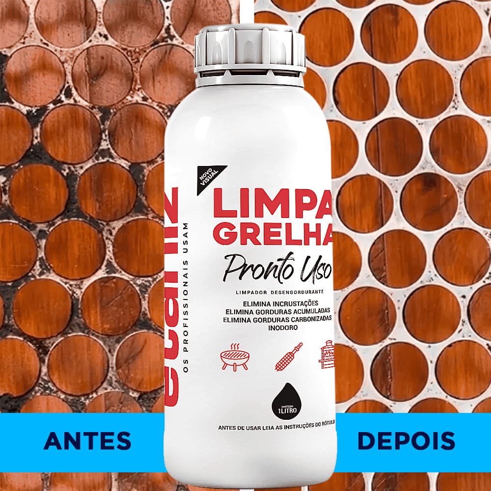 Limpa Grelha 1L Etaniz Limpador Desengordurante Potente para Churrasqueira Forno Utensílios Cozinha