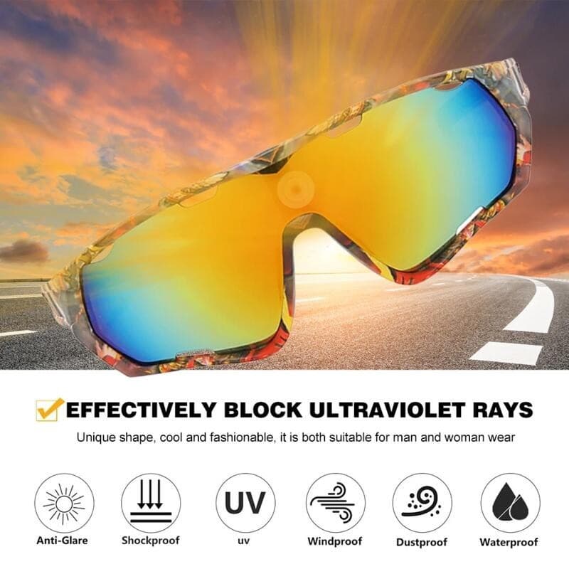 Óculos de Sol Polarizados para Ciclismo, Proteção Elegante, UV 400, Óculos Esportivos para Ciclismo ao Ar Livre para Hom