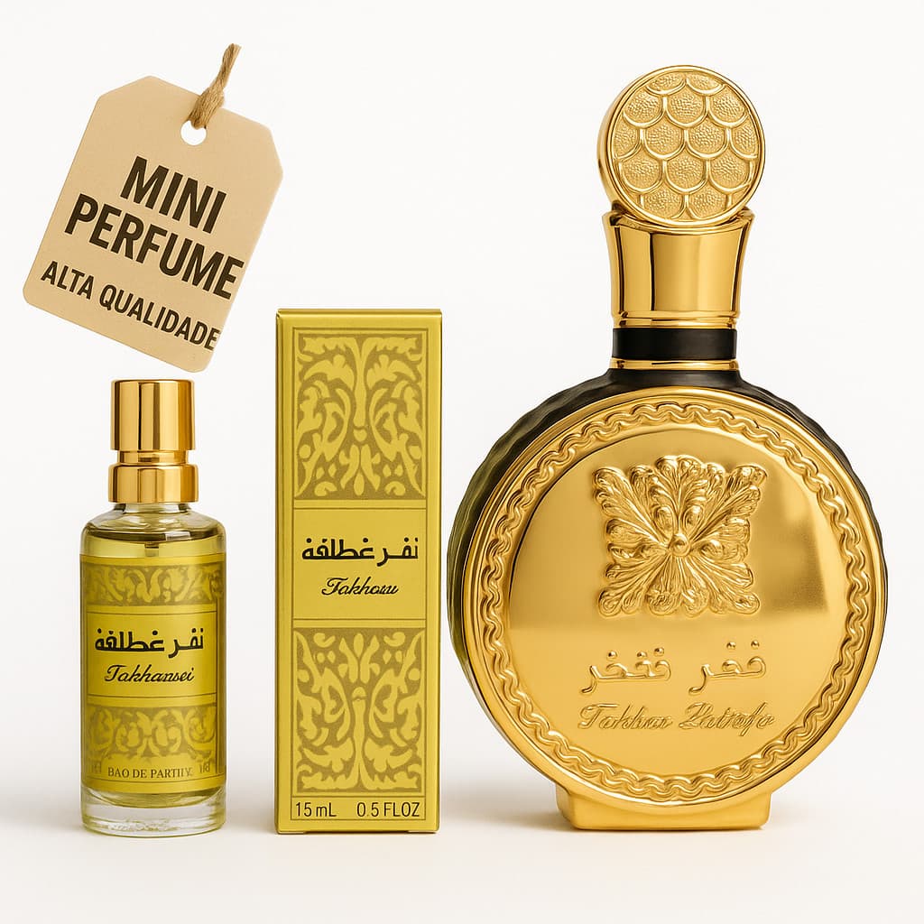 Perfume Fakhar Gold Lattafa 15ml | Mini Árabe Unissex | Elegância e Mistério | Alta Fixação