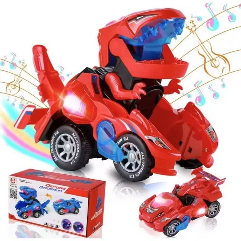 Brinquedo carrinho de dinossauro anda, mexe , luz e som