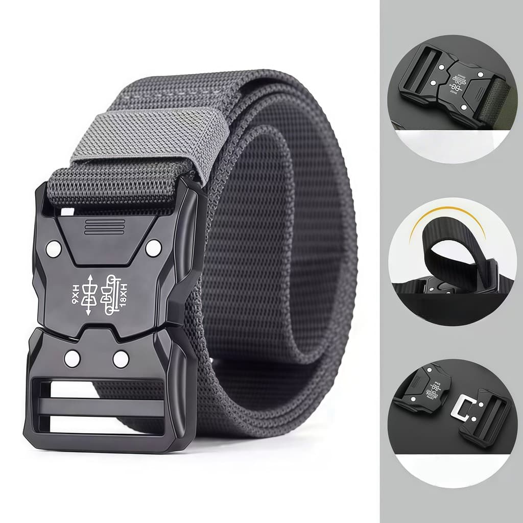 Moda Cintos Largo Masculino Nylon Fivela de Plástico Antiderrapante confortável e respirável Nylon Elastano Cinto Social