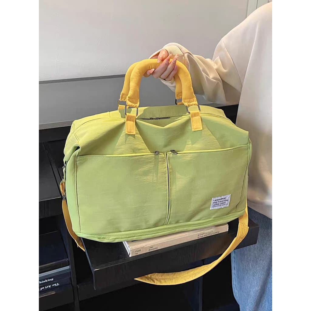 Bolsa de viagem curta feminina, grande capacidade, dobrável, portátil, curta distância, expansível, viagem de negócios,