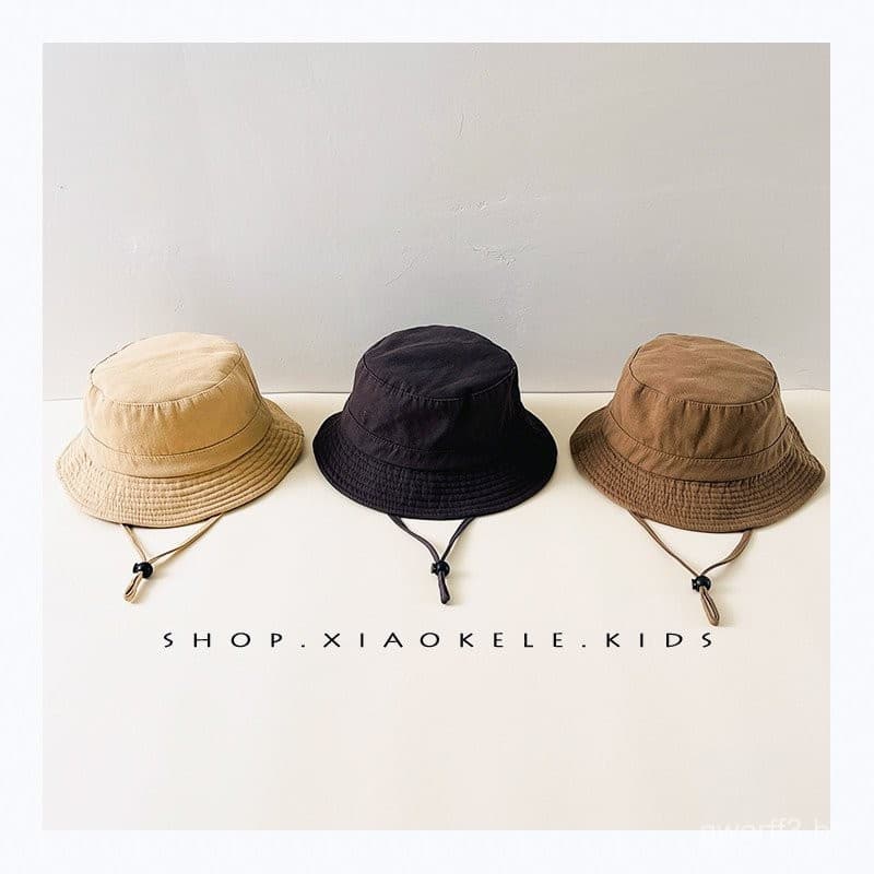 Basic style~ins Korean Baby Fisherman Hat Spring and Autumn Style Fashionable Versatile Boys and Girls Sun Hat Children'