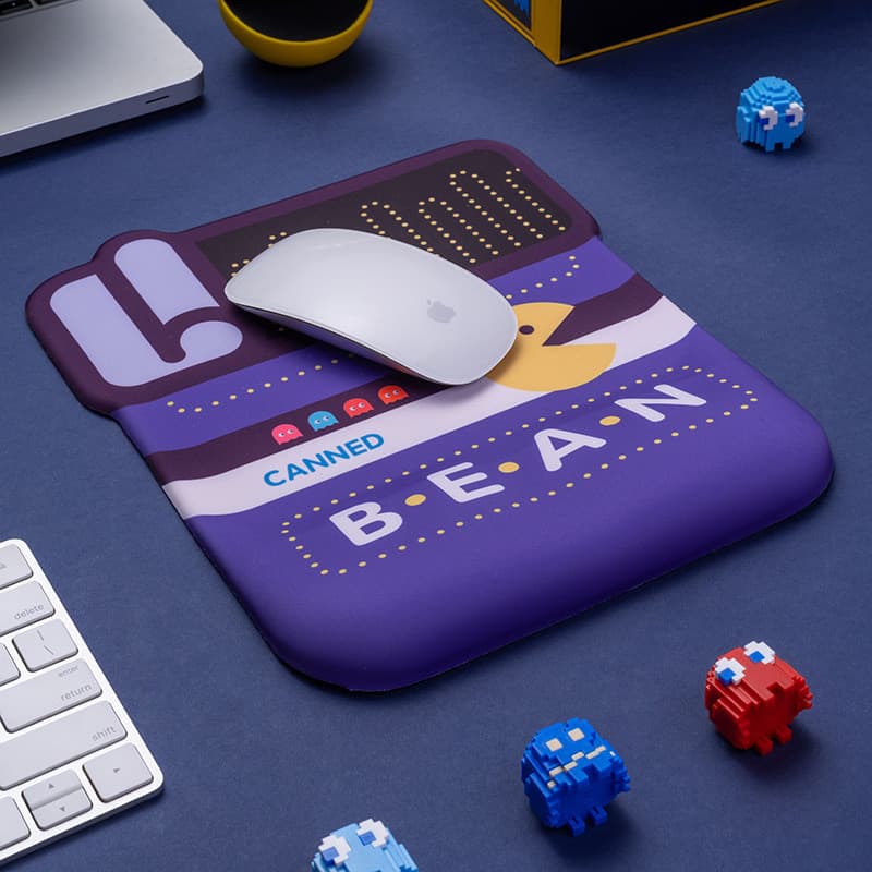 Su Yan Shang * Desenhos animados comendo feijão Silicone pulso Mouse pad espuma de memória recuperação lenta teclado res