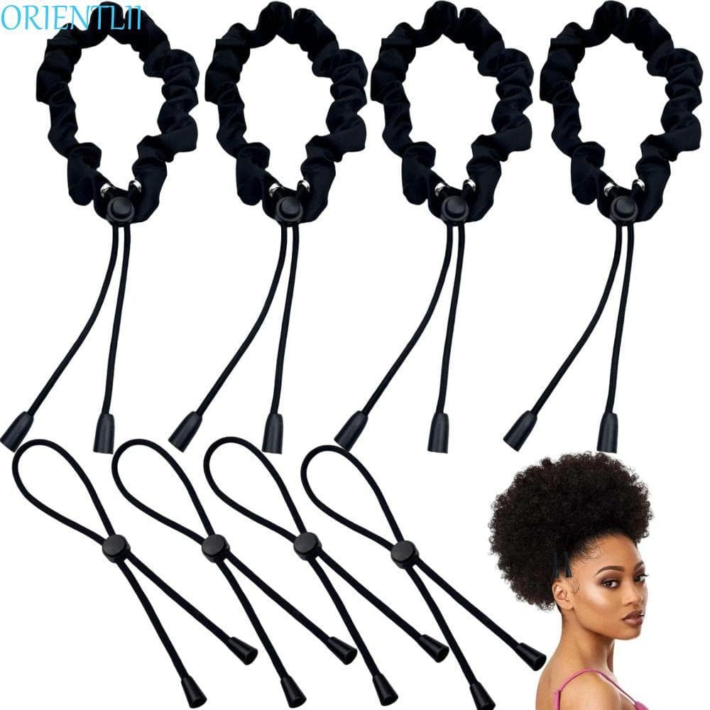 Corda De Cabelo ORIENTLII , Faixa De Rabo De Cavalo Preto , Faixas De Penteado Afro Ajustáveis