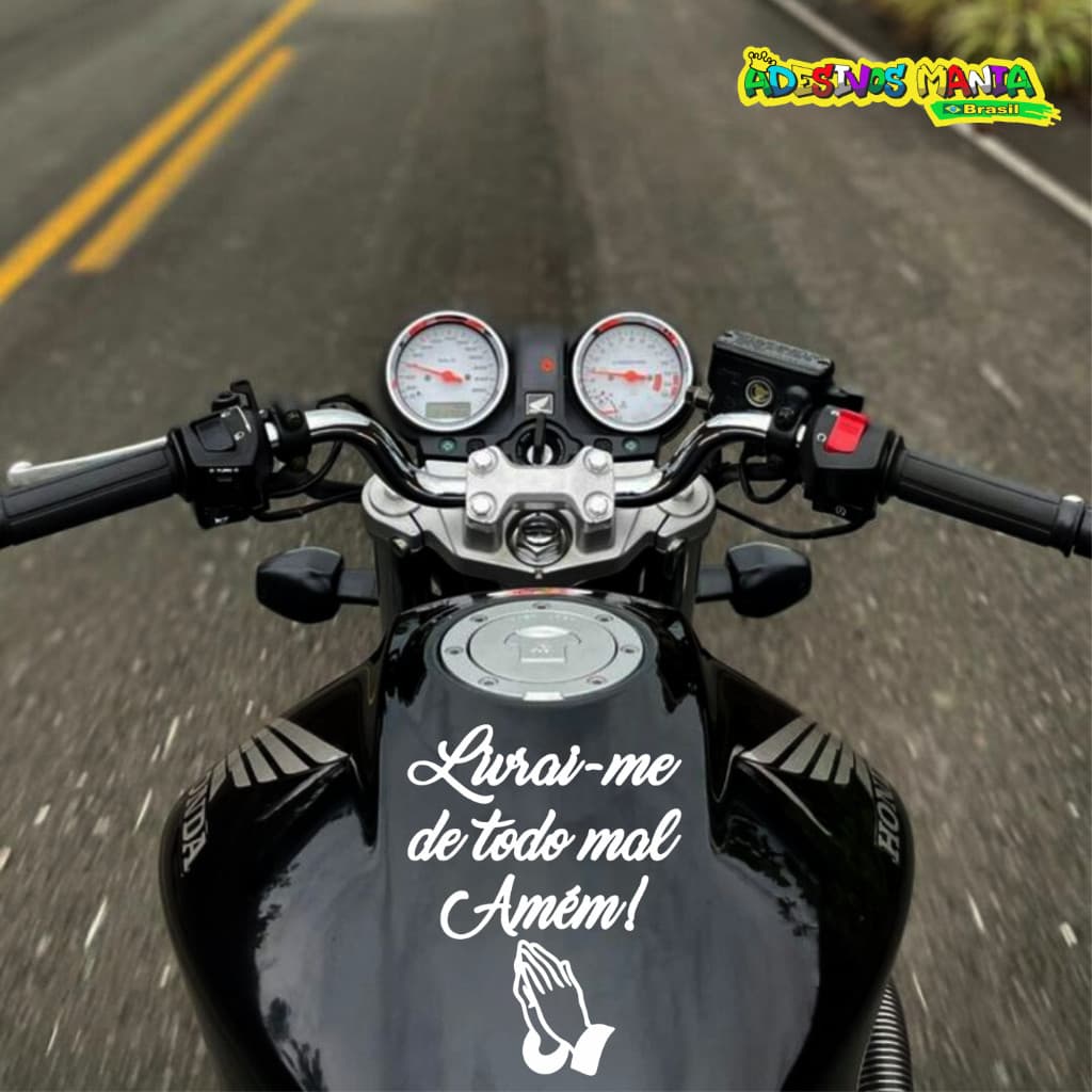 Adesivo Livrai-me De Todo Mal Amém! Carro Rebaixado Moto