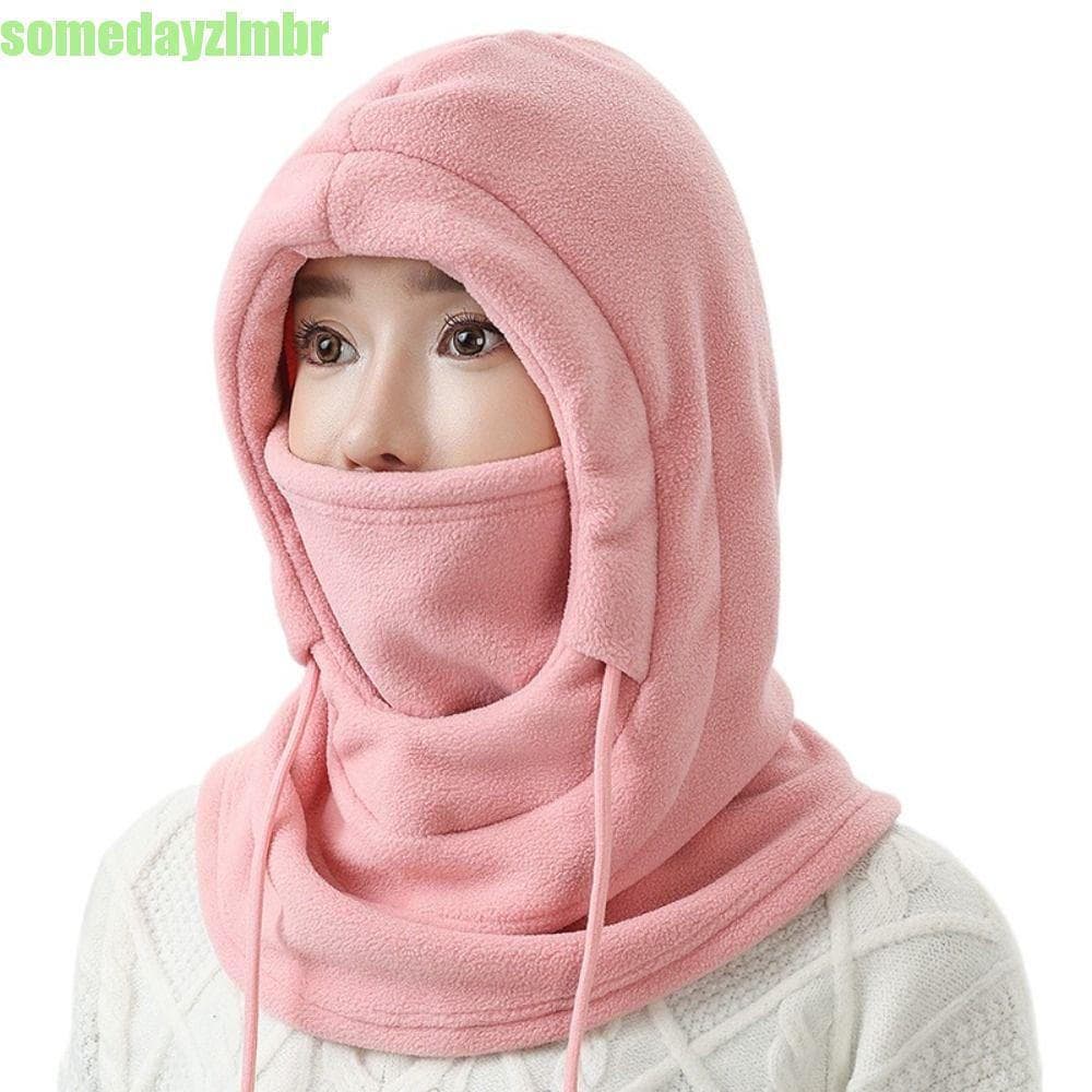 SOMEDAYZL0M Chapéu Balaclava De Lã , Gorros Com Capuz De Máscara Espessada Cordão , Pulôver De Cor Sólida