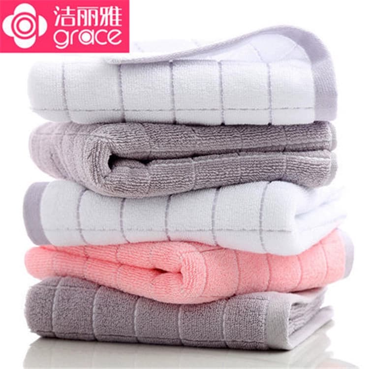 Jieliya toalha absorvente de algodão puro, algodão puro, macio, cor lisa, toalha de rosto 6689-1, proteção do trabalho,