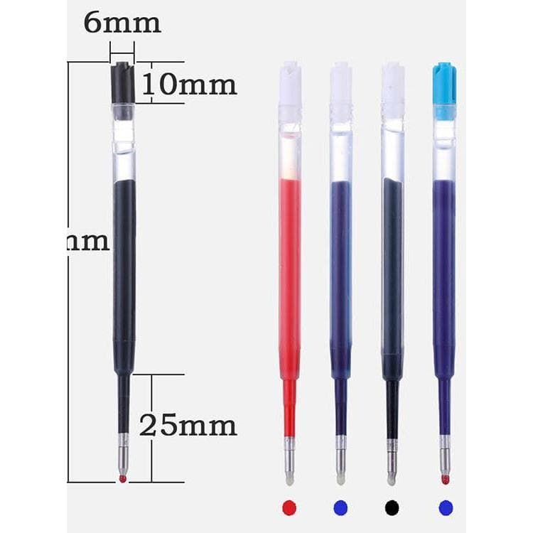 G2 Vermelho Azul Preto 424 Recarga de Assinatura Neutra 0.5mm Substituição Universal Metal Carbono Recarga de Água 9.8cm